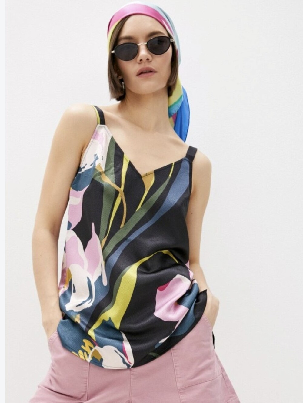 Ted Baker Floral V-Neck Camisole Tank Top Blouse Size S new